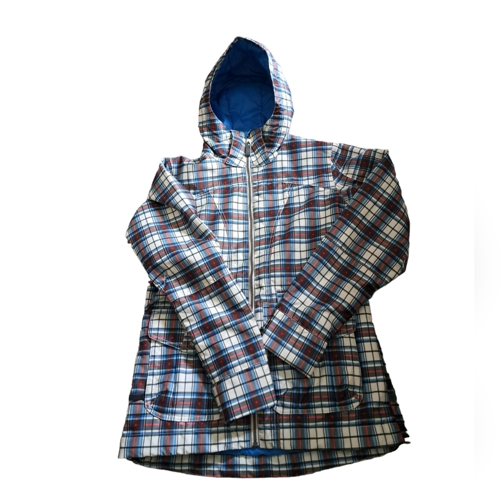 BURTON DRYRIDE multi plaid check SNOWBOARD ski jacket coat sport coastal lady M